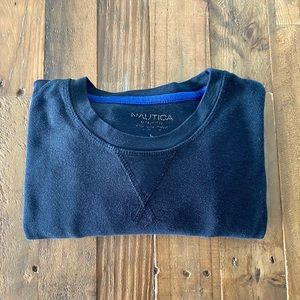 Nautica large long sleeve crewneck sweatshirt navy